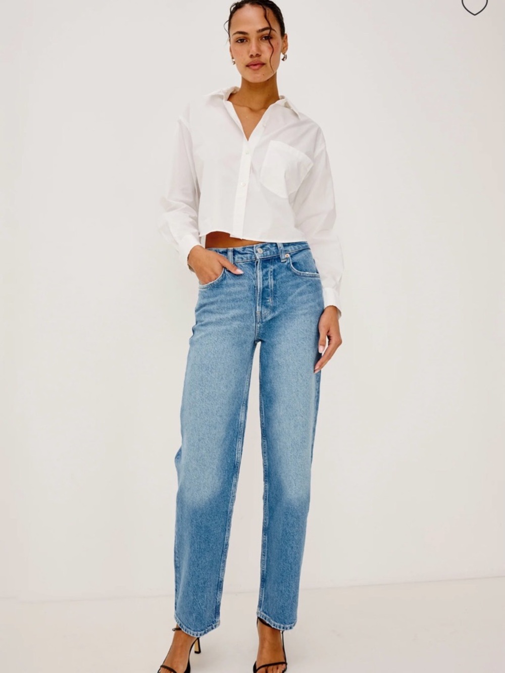 Rails Light Blue High-Rise Straight Leg Jeans